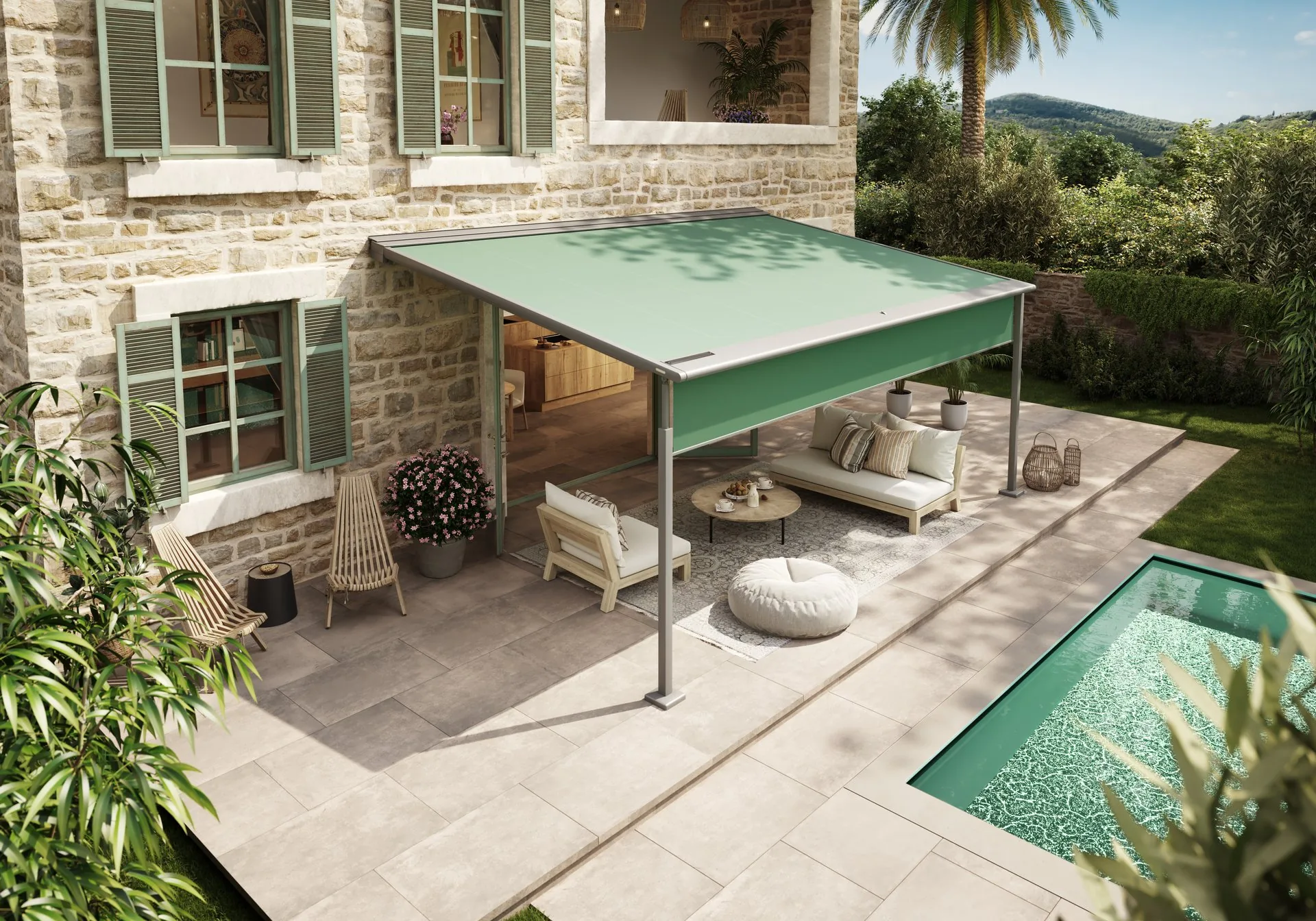 Markilux Pergola Cubic – moderní hliníková pergola s hranatou kazetou