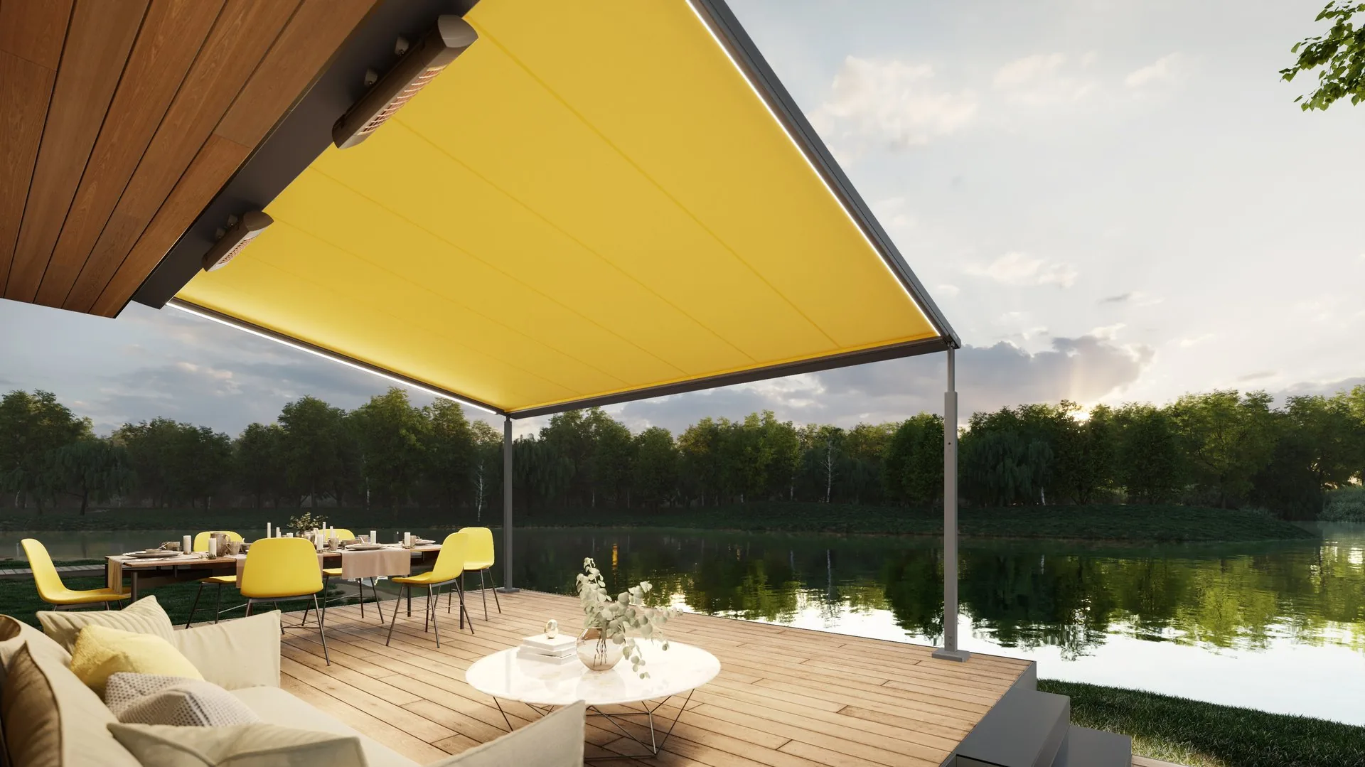 Pergola Cubic noční osvětlení